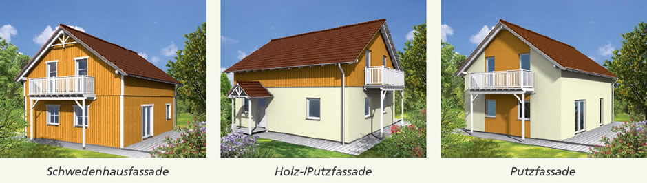 Holzhaus Typ Alweda - Schwedenhausfassade Holzfassade